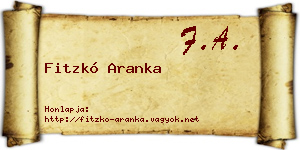 Fitzkó Aranka névjegykártya