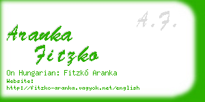 aranka fitzko business card